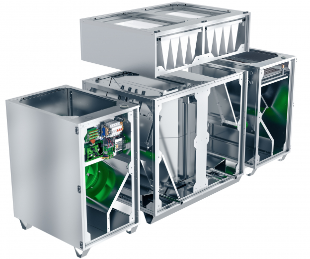 VENTUS Compact TOP, Compact air handling units with vertical duct connection.